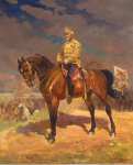 Samokish Nikolai Semyonovich Portrait of Grand Duke Nikolai Nikolayevich the Younger on Horseback JZ - Hermitage